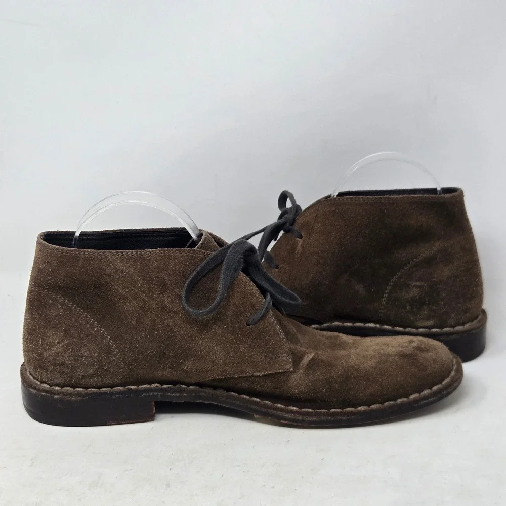 Aston Grey Collection Mens Brown Suede Chukka Desert Boots Size 8.5